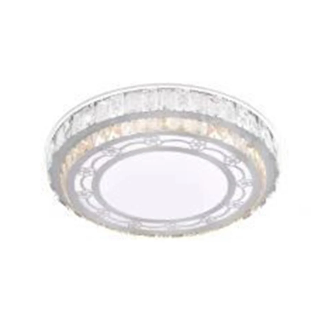 PLAFONIERA SOFFITTO 60W Ø50CM LED TONDO STRATI CON CRISTALLAL LUCE FREDDA 13675