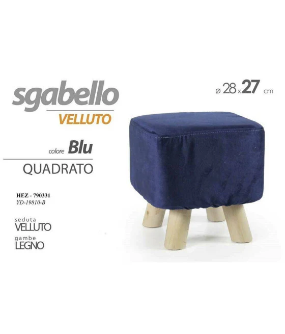 Puff Puff Puf Pufd Acabado Envase de vidrio Sentado Negro 38x38x35 cm 79429