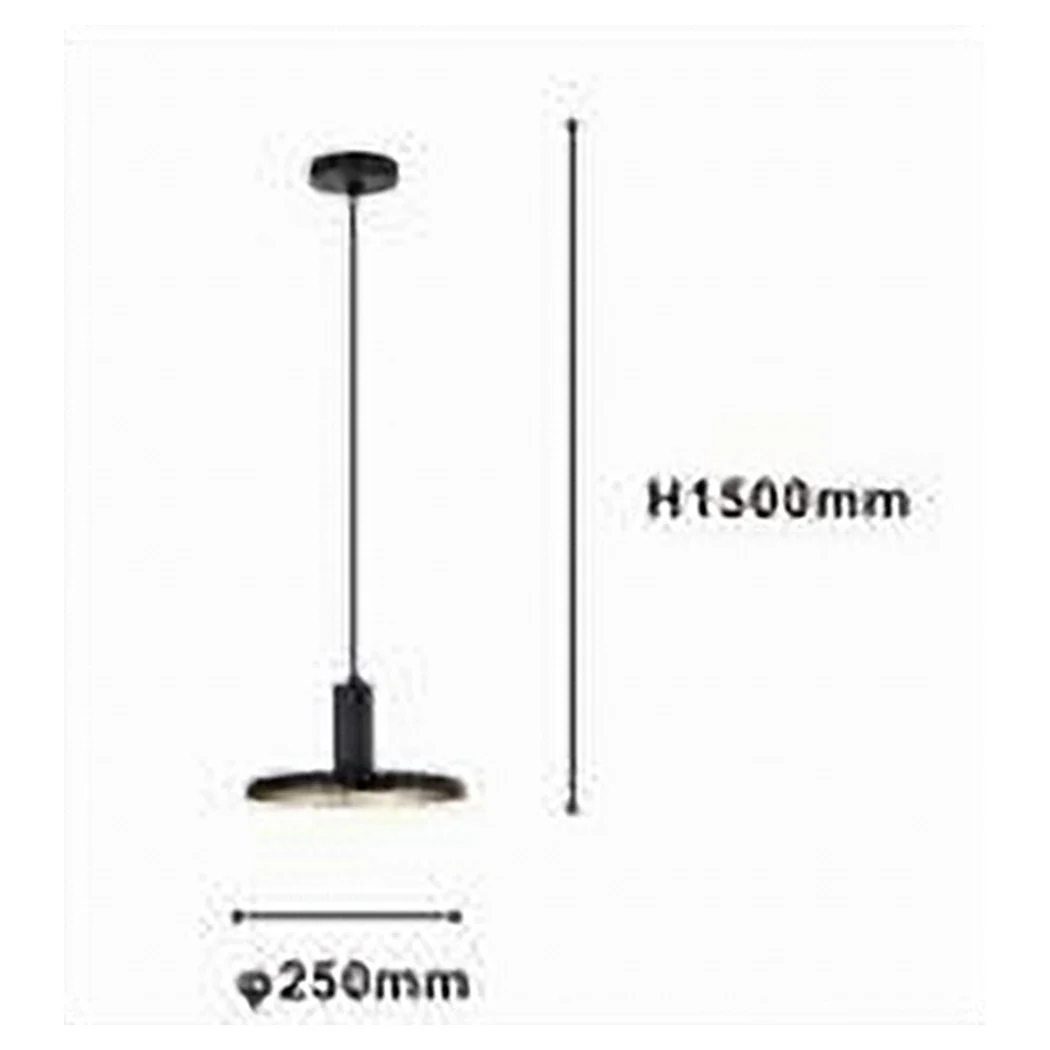 Lámpara de suspensión de diseño moderno con pantalla de hierro negro E27 IP20 33757