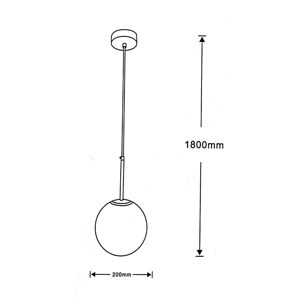 Araña colgante de plata con ataque de esfera de vidrio blanco E27 Minimal 33511