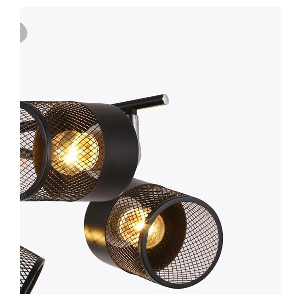 Lámpara de luz de techo de techo con 5 lámparas E27 Lámparas en Metal 00280