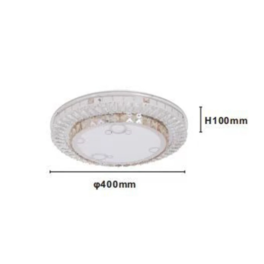 Luz de techo de techo 45W Ø40cm Diseño de capa LED con cristales Burbujas Luz fría 68551