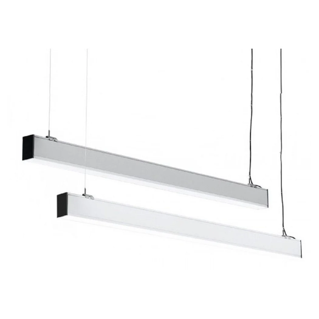 Luz de techo de 40W 120 cm con plateado Aluminio Suspensión Cables Iluminación de luz 6500k 00640