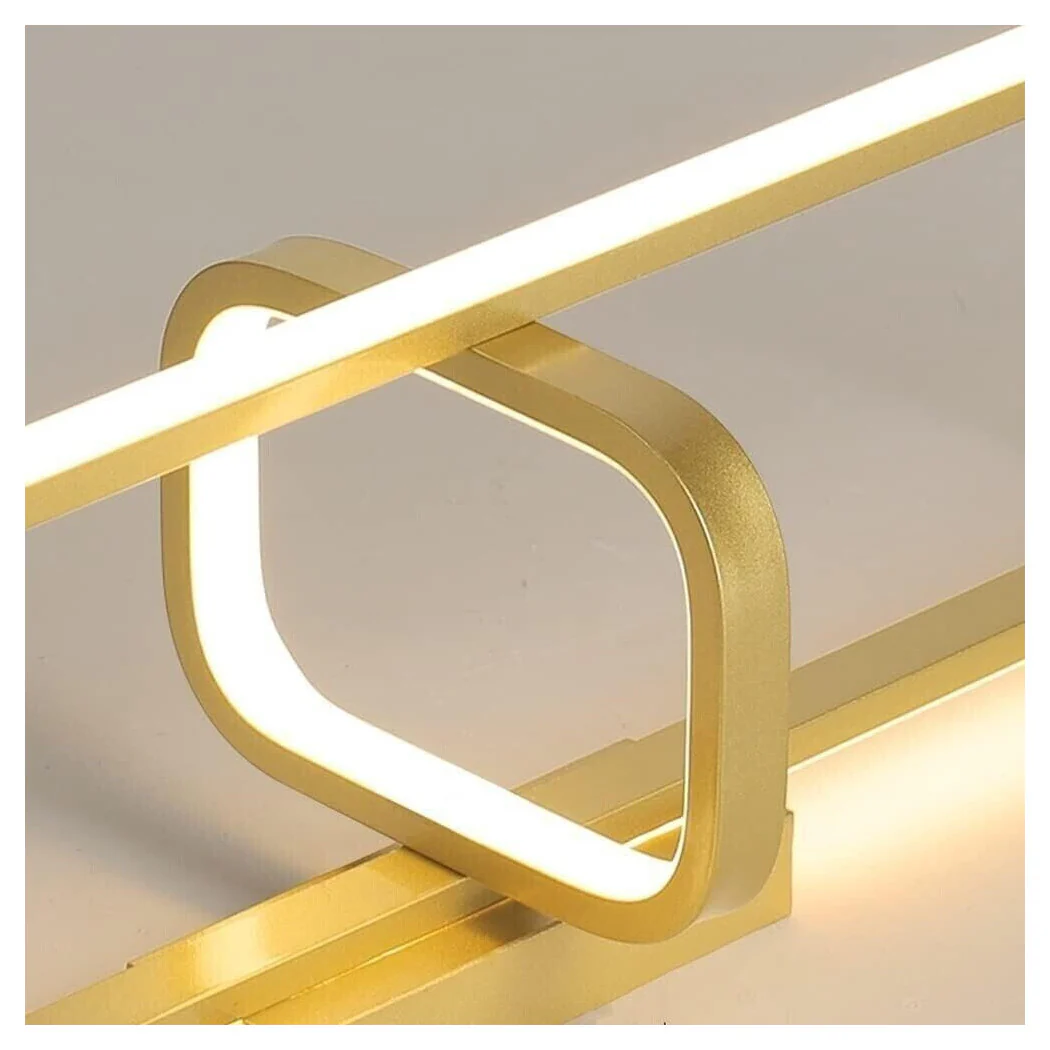 LED ceiling light 32W rectangular gold modern design chandelier 50224
