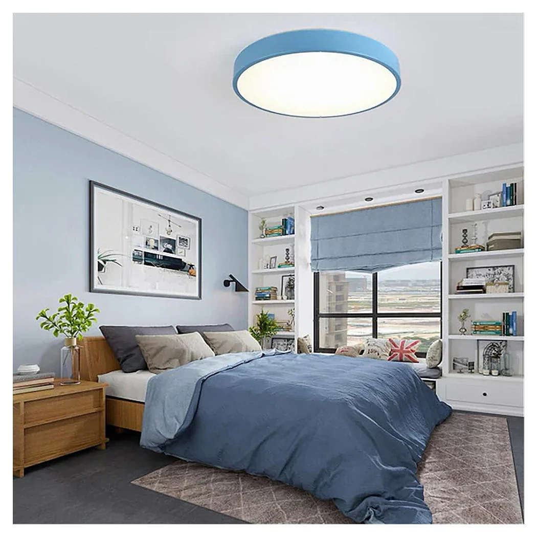 Luz de techo LED 70W redonda azul / lámpara de techo celestial lámpara de luz natural 02645