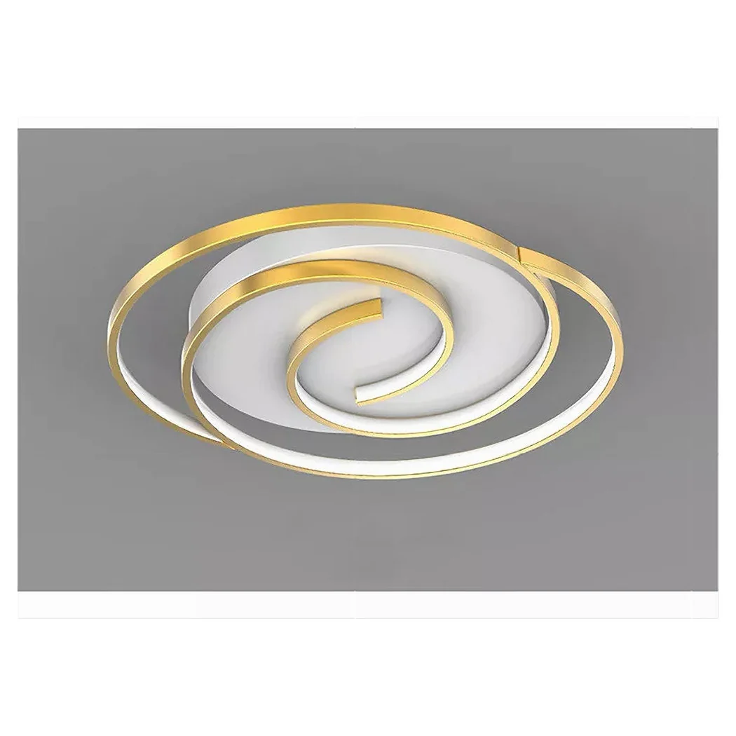 Luz de techo LED 45W Círculo Espiral Vortex Oro Araña Luz de techo 4000K 70630