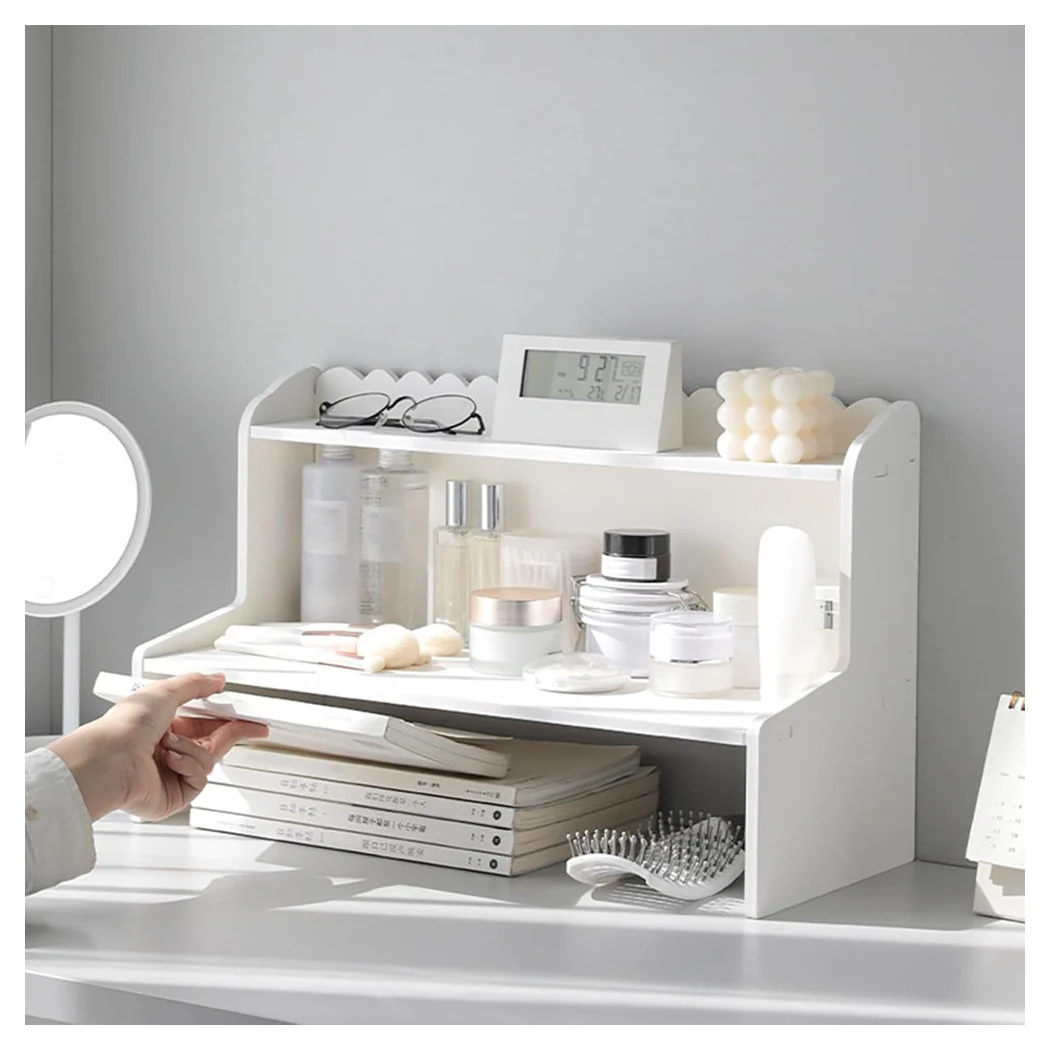 Mesa de madera Mostrar estante multicapa para organizador cosméticos