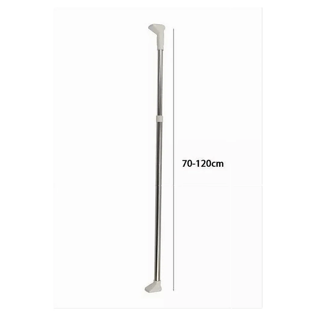 Barra telescópica de cortina de ducha de palillo 70-120cm de aluminio Piernas blancas 59796