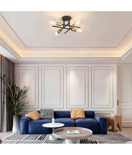 LED 48W Techo LED Círculo Espiral Espiral Esfera blanca Araña Redonda Luz natural 70753