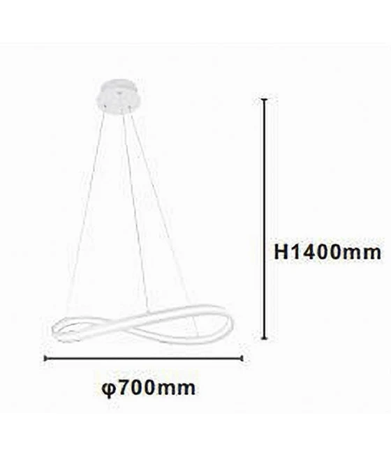 LUZ DECORATIVO LIGHTER LED 6000K 4000K 3000K 400CM 72W CON 3 PALE