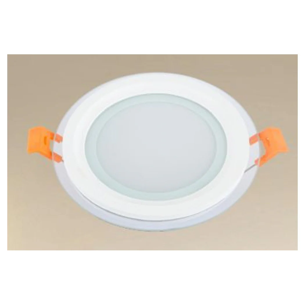LED PANNELLO POR INCASSO LUCE 3000K-6500K 9W TONDO AM-CR-9 CON BORD TRANSPARENT 00632