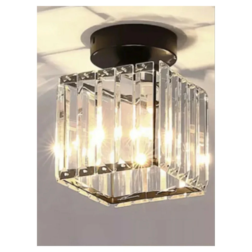 Techo Techo Cubo Cube Cubo Negro E27 Ataque en Crystal Elegant Design