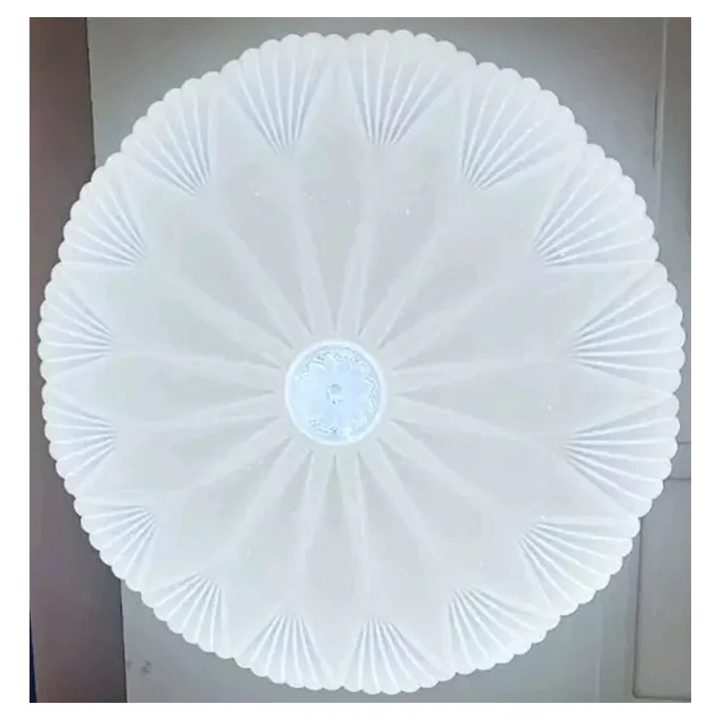 PLAFONIERA 50CM CON CENTRAL CRISTAL GLITTER LED 60W LUZ SEGUIMIENTO 6500K 27816