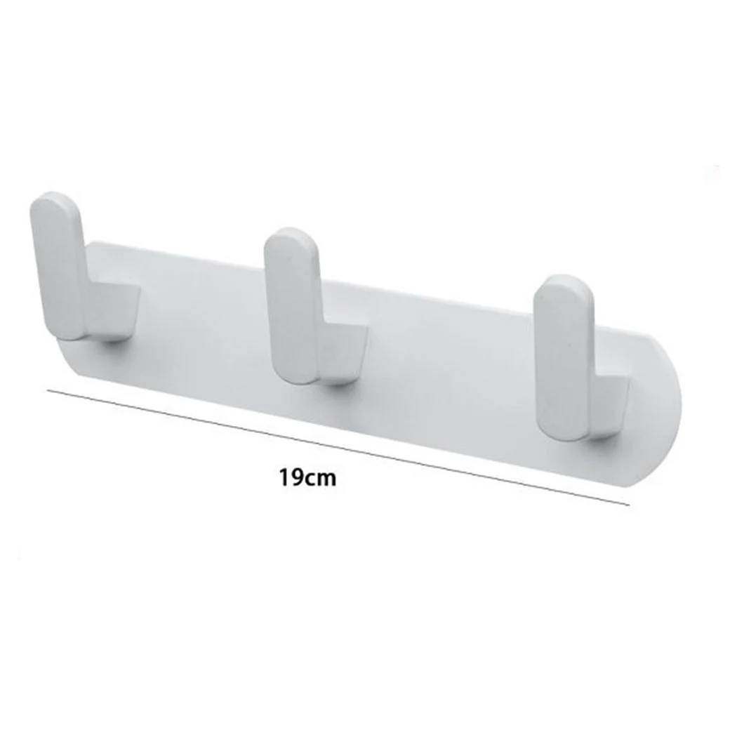 Percha con 3 ganchos Perchas Toalla Baño Rack Hogar Cocina Blanca 59742