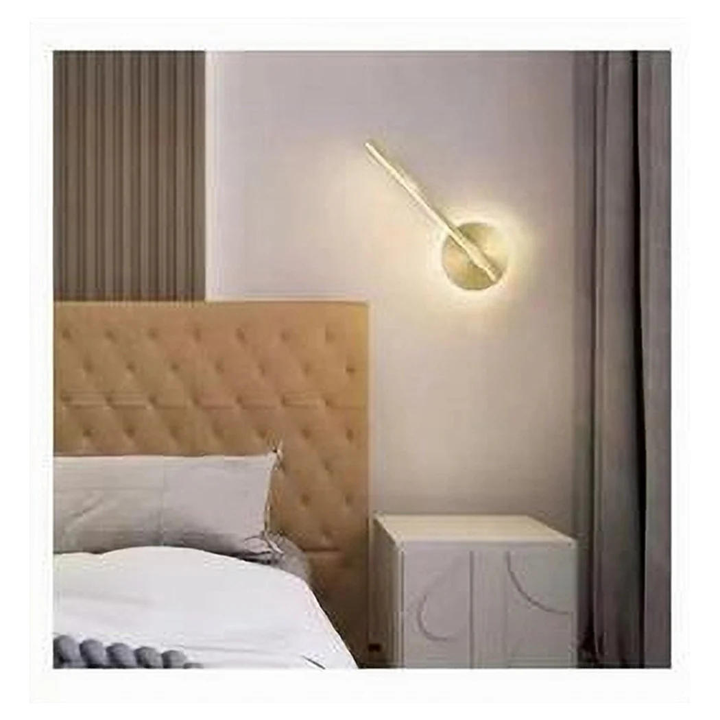 Luz de pared LED 13W Lámpara de luz natural ajustable de oro lineal 50384