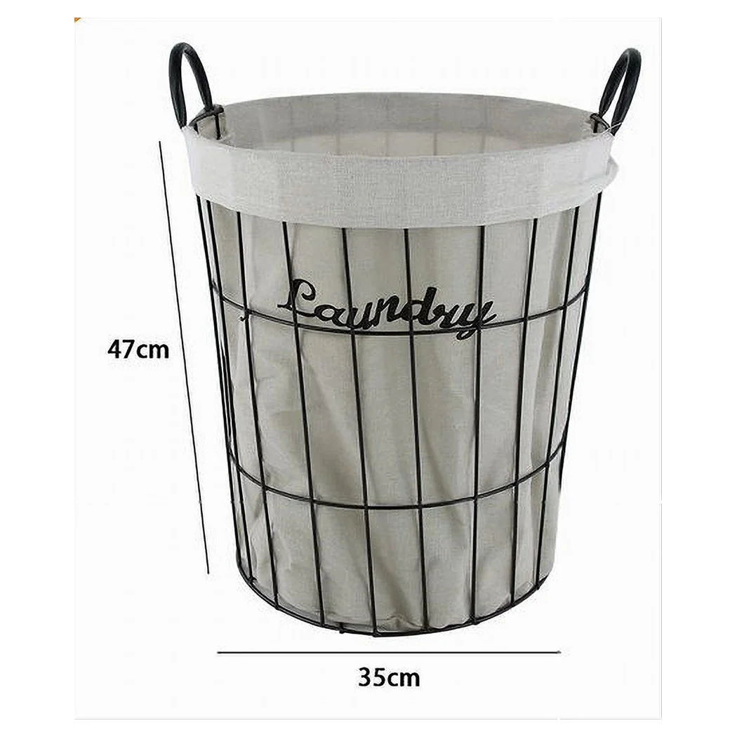 Contenedor de tela de contenedor de soporte de canasta con estructura de baño de metal 10632