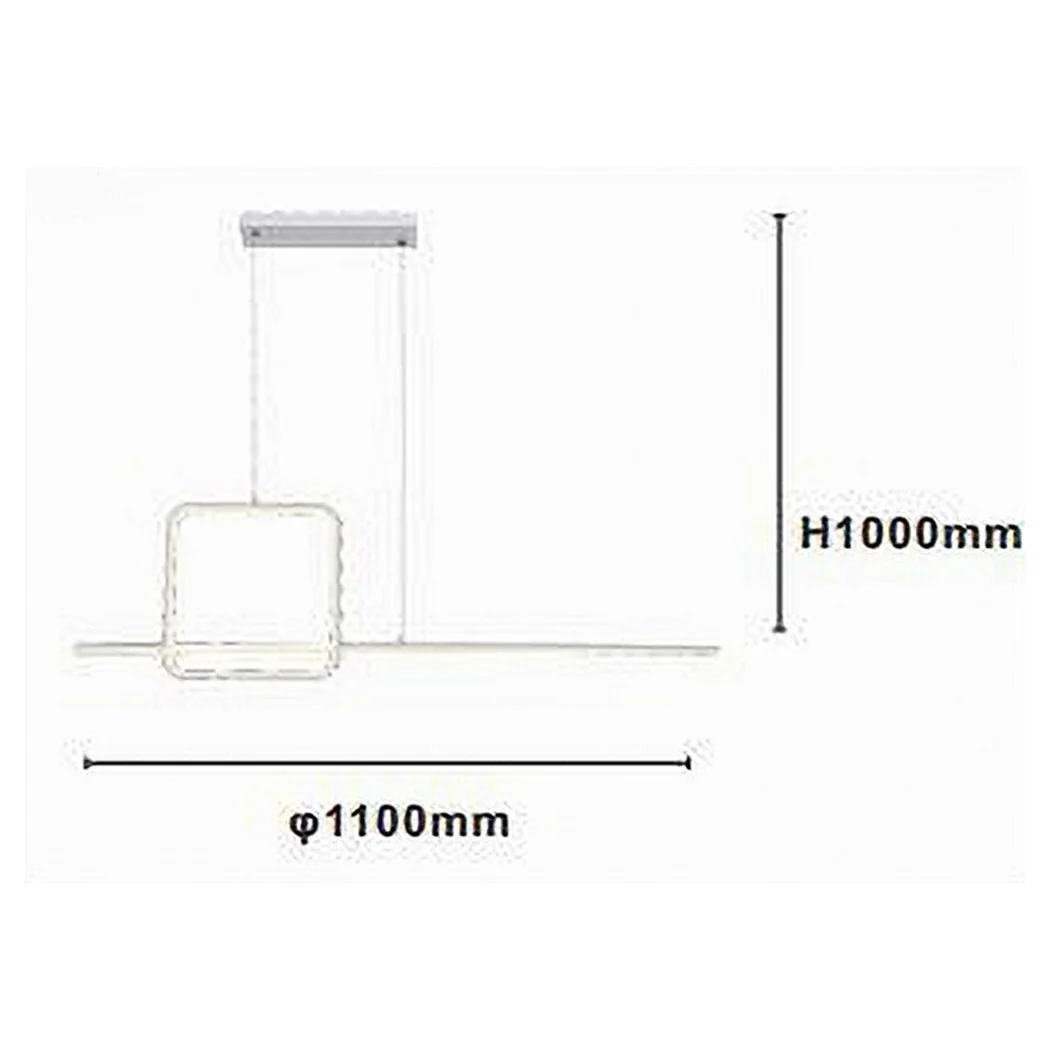 Suspensión LED araña 48W diseño cuadrado línea blanca IP20 Light 4000k 33559