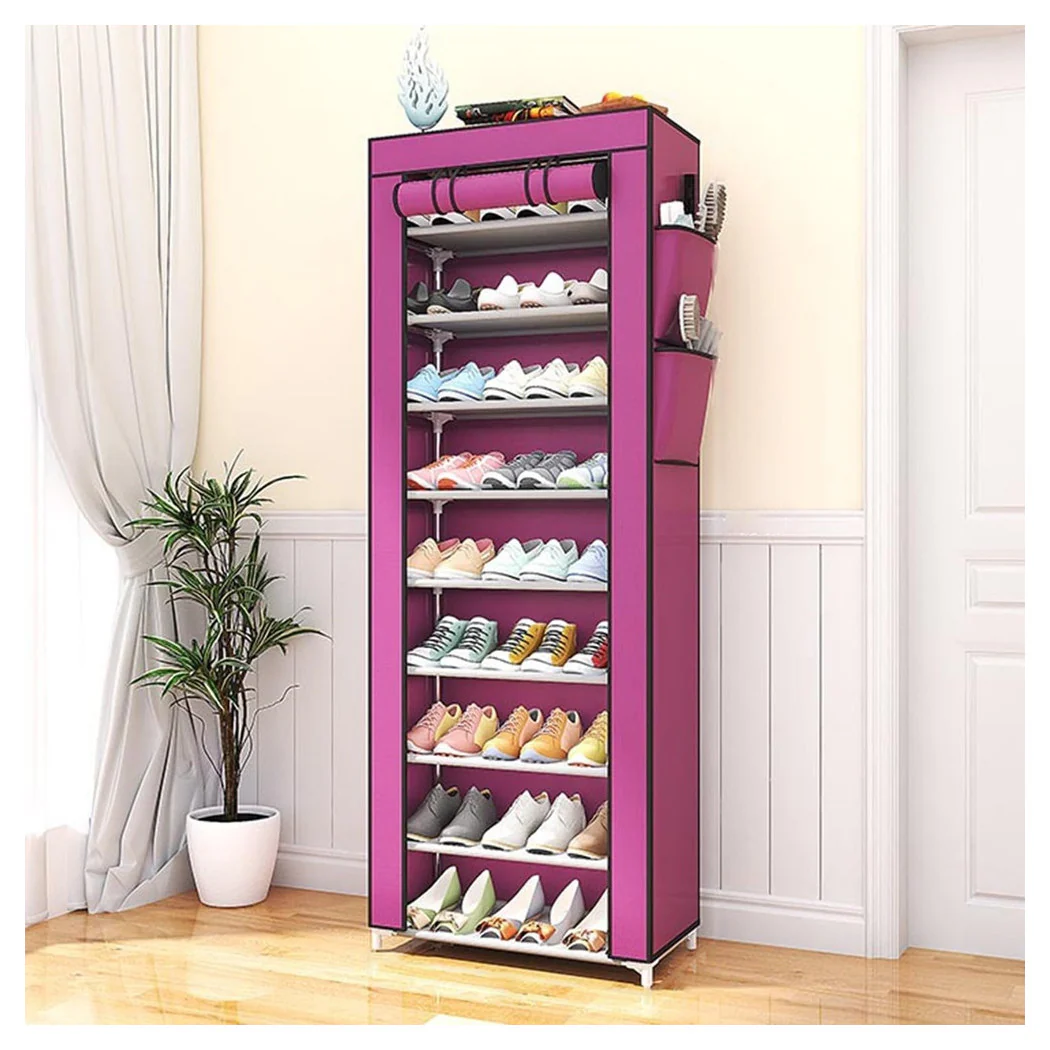 Tapa de zapatos de 10 plataformas de plataforma a prueba de polvo Organizador de la entrada de la entrada 58x30x158cm