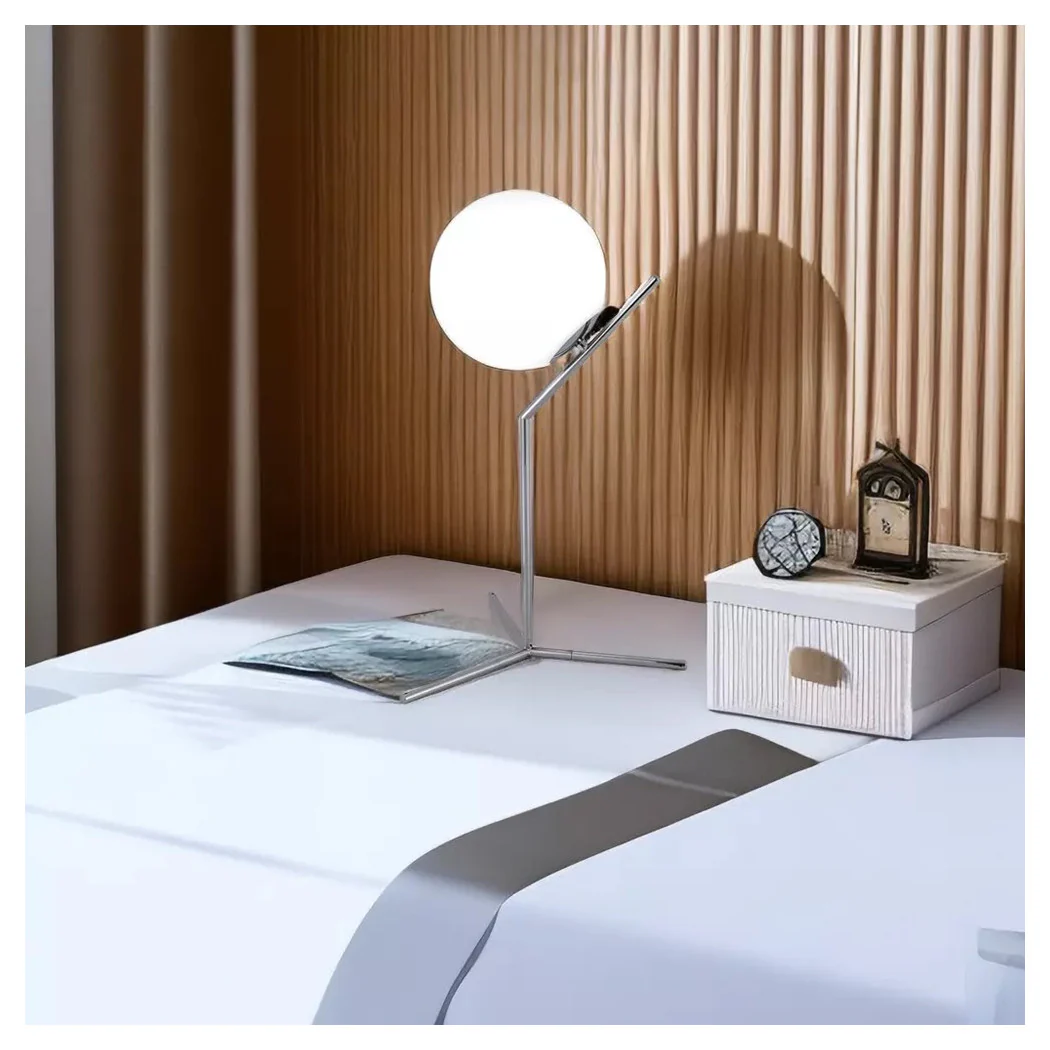 Lámpara de escritorio de rama con esfera E27 plateado luz brillante Minimal Mesa LED 10236