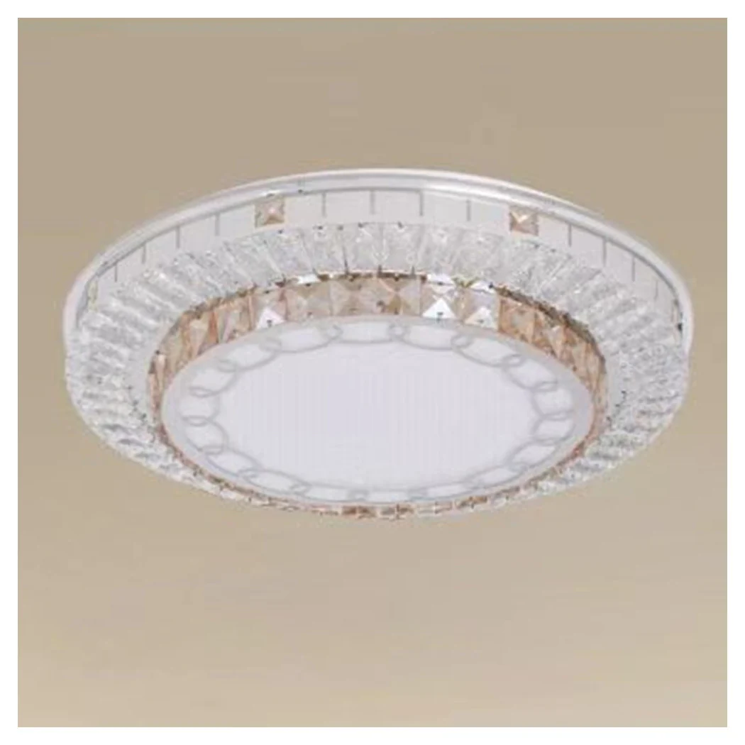 Luz de techo de techo 65W Ø50cm diseño LED Cristales en capas Cadena de luz fría 10805