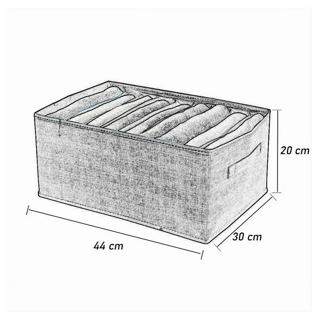 Organizador Guardar Gabinetes de visualización Plegable 9 compartimentos Contenedor 44x20x30cm 87404