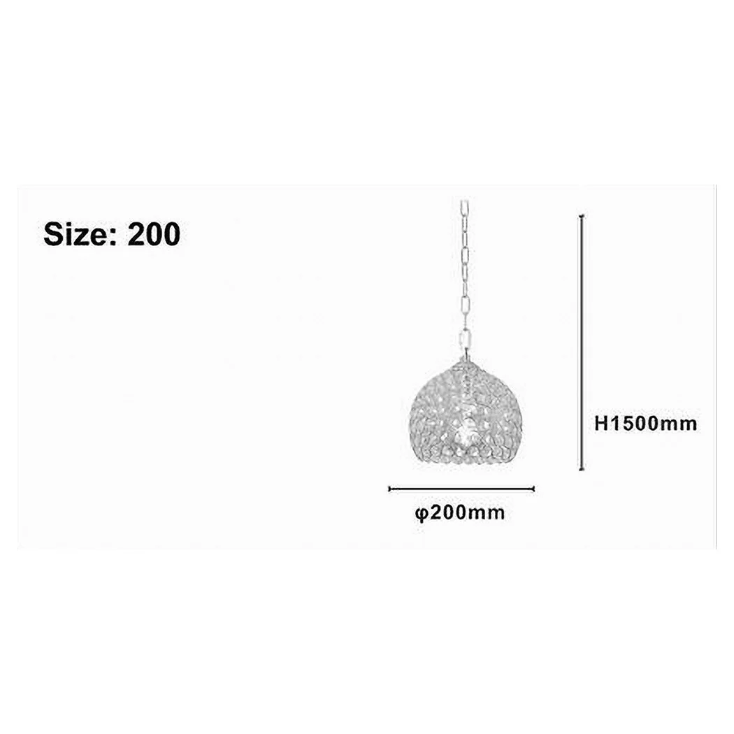 Haldoboe redondo lámpara de lámpara de lámpara de lámpara de bola luz E27 plata 32378