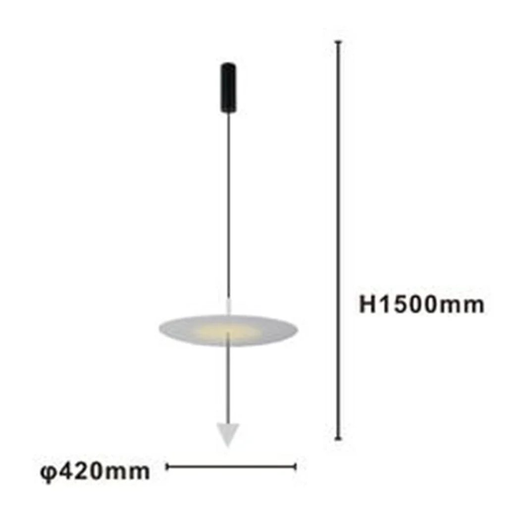 LAMPADA 18W LED LUZ 4000K DISCO Ø42CM CON BIANCO 33030