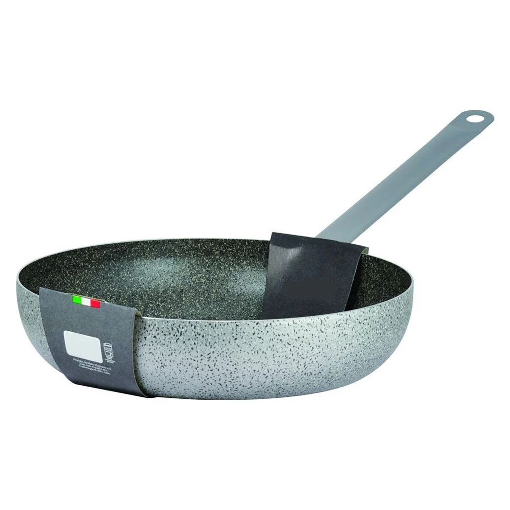 Anti-stick aluminum frying pan Gray stone Ø 34 / 38cm with kitchen handle