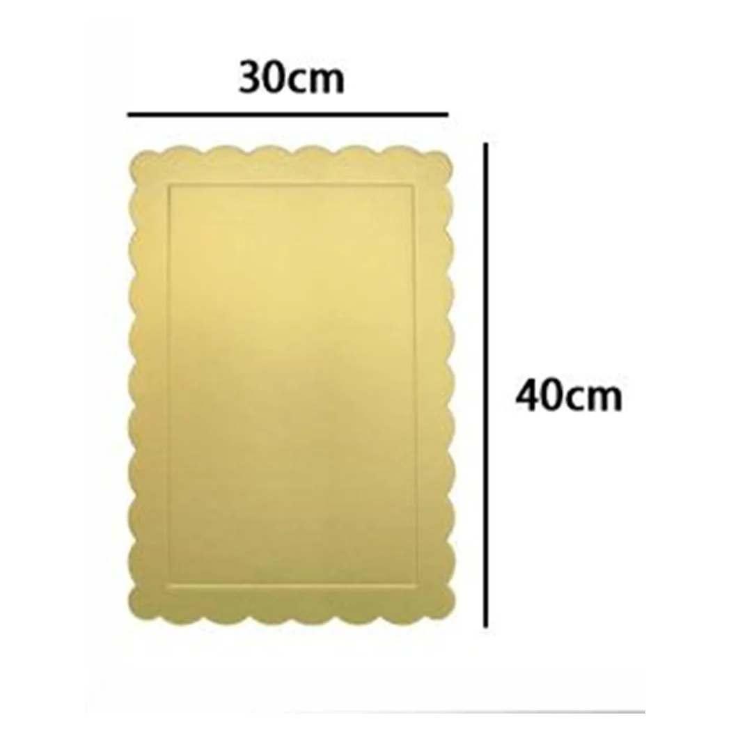 Set 2pz Base para la torta rectangular Golden Naundor 30x40cm con borde 31157