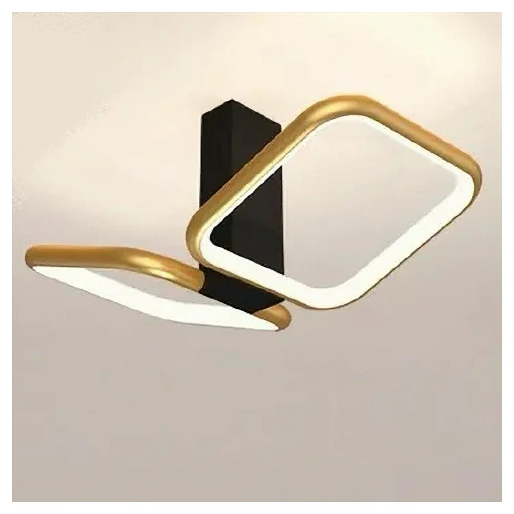 Techo LED de 20 vatios LED 2 Lámpara de techo de diseño moderno de oro cuadrado 50575