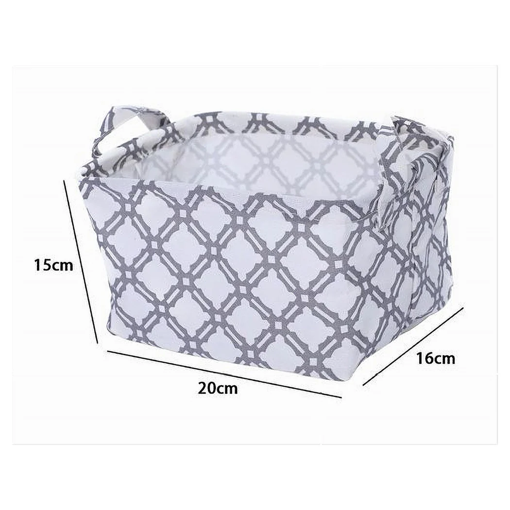 Cesta de contenedor de ropa de cama Lino Negro Mimbre 20x15x16cm 79202