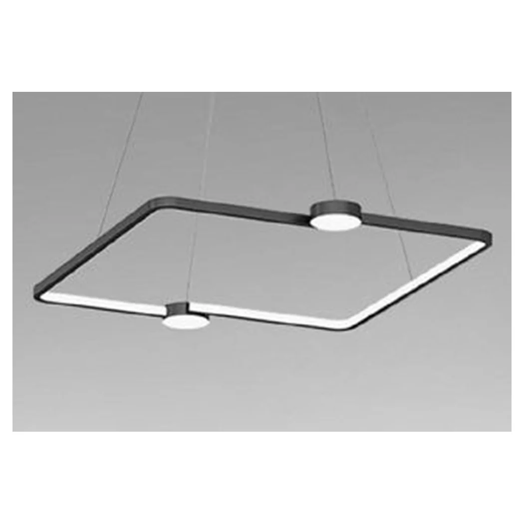 Colgante LED araña 30W cuadrada con diseño remoto de diseño negro moderno 71187