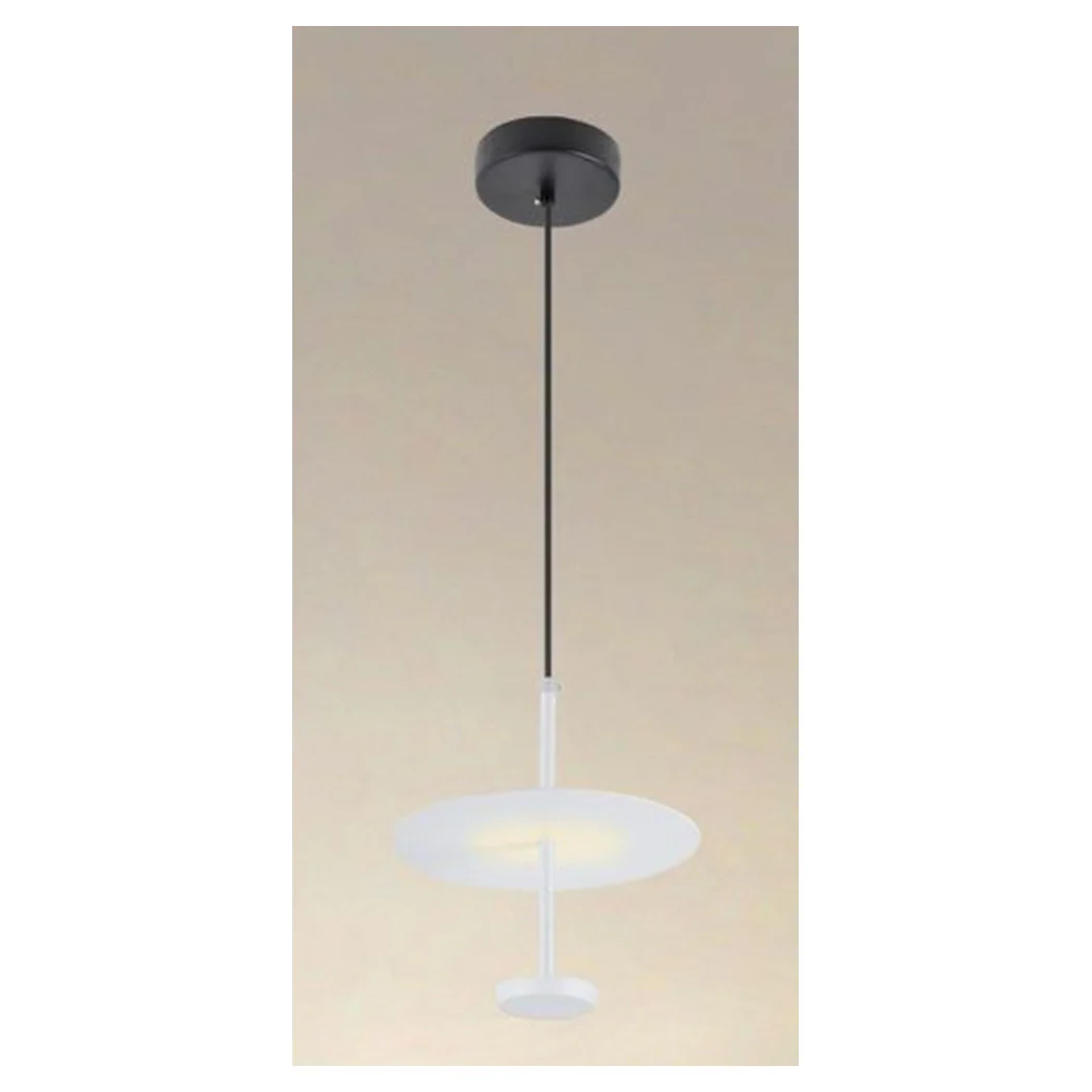 Colgante de luz Chandelier 4000K LED 12W disco lampana blanca redonda 33092