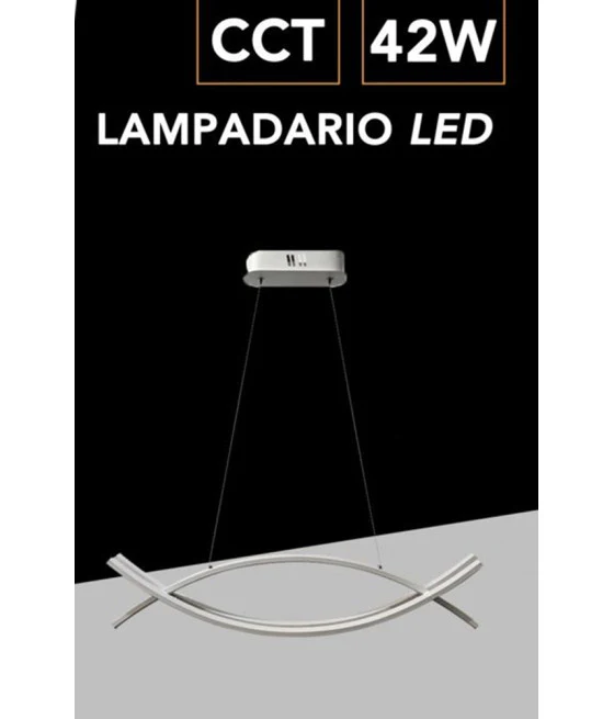 Araña de suspensión moderna con pantalla triangular en hierro blanco E27 33856