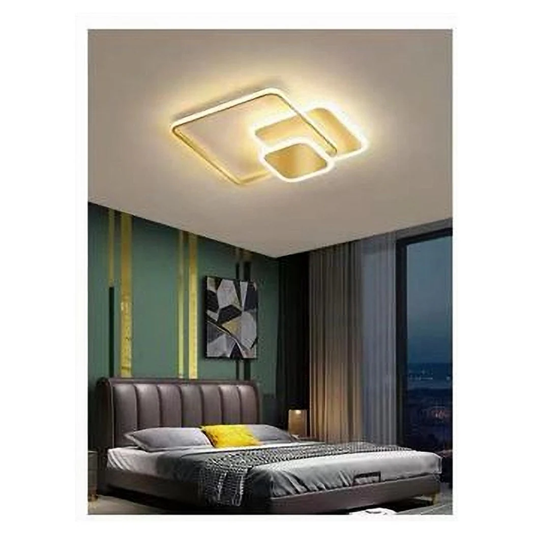 LED frío LED cuadrado 50 W Lámpara de techo de oro moderno 50088