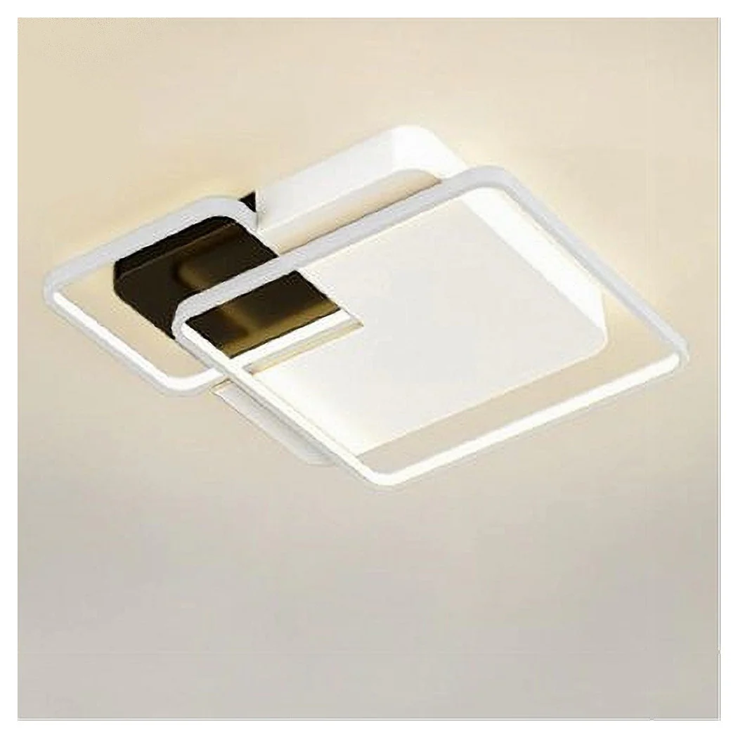 Luz de techo LED 35W 3 cuadrado blanco chandelier negro luz natural techo 70814