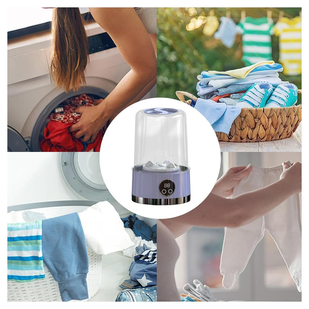 Lavadora Limpieza portátil Ropa interior silenciosa inalámbrica para dormitorios de camping