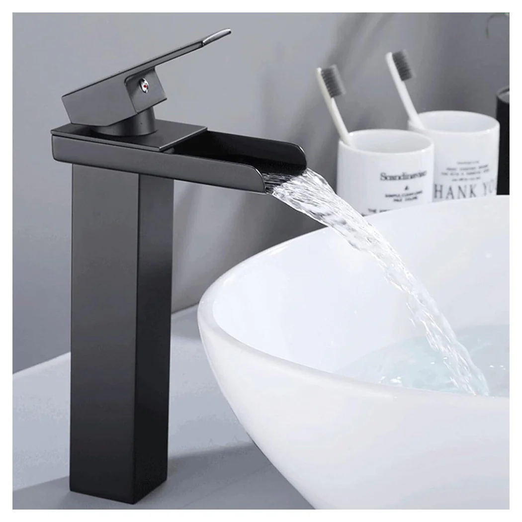 Lavabo negro mezclador baño placa de baño alta línea de una sola línea 87399