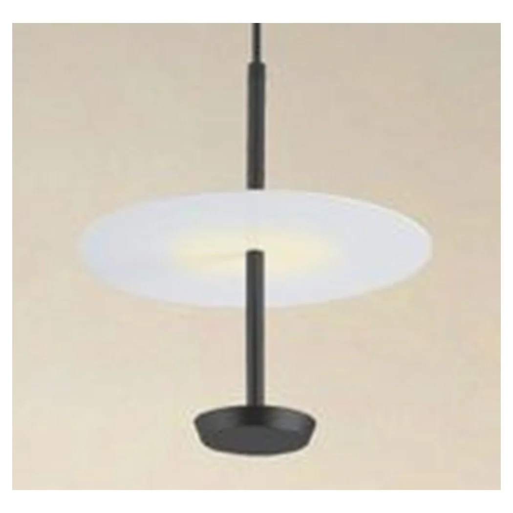 Luz colgante araña 4000k LED 12W disco lampana plana redondo negro 33115