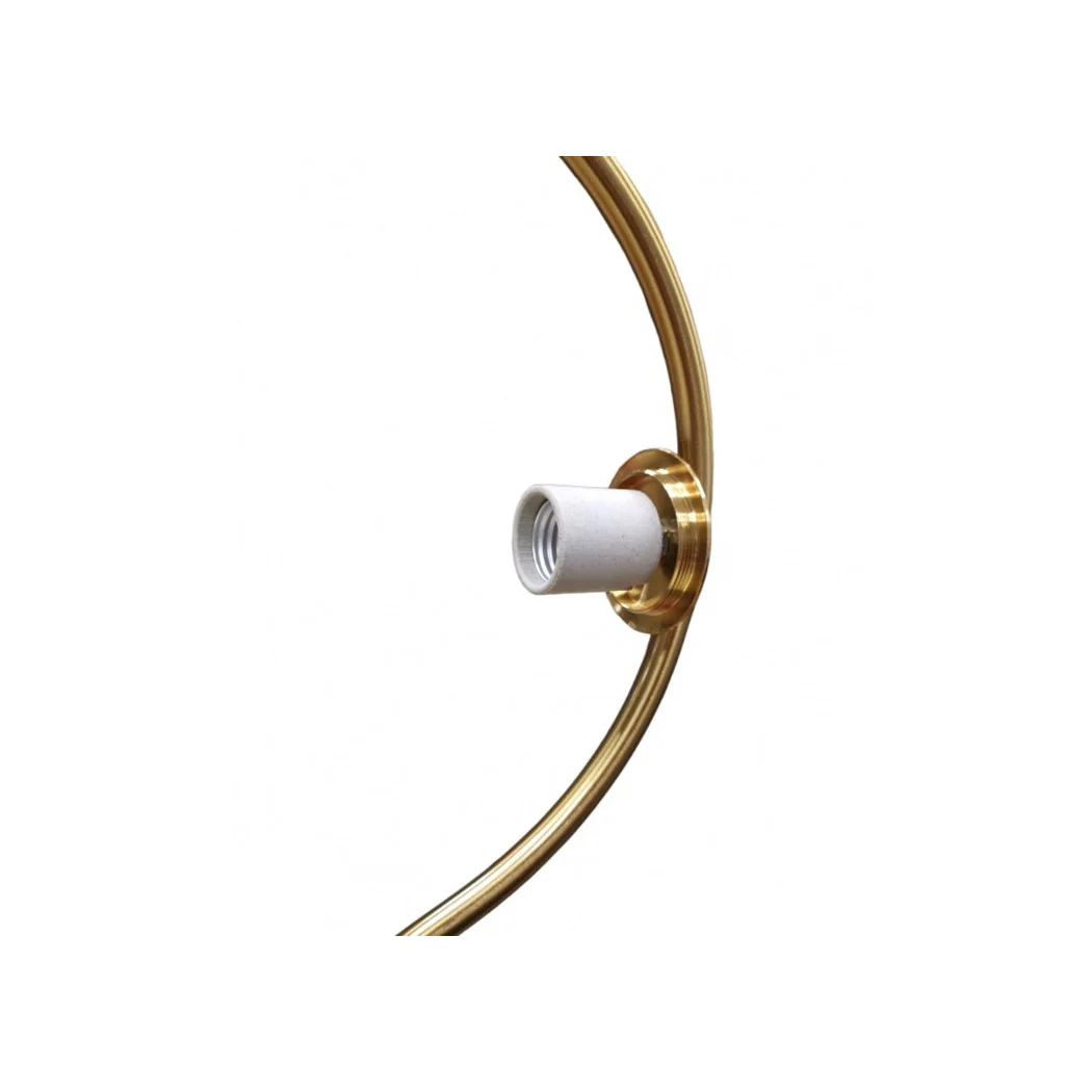 Lámpara de pie de oro con etiqueta de bola de cristal blanca E27 moderno diseño 33894