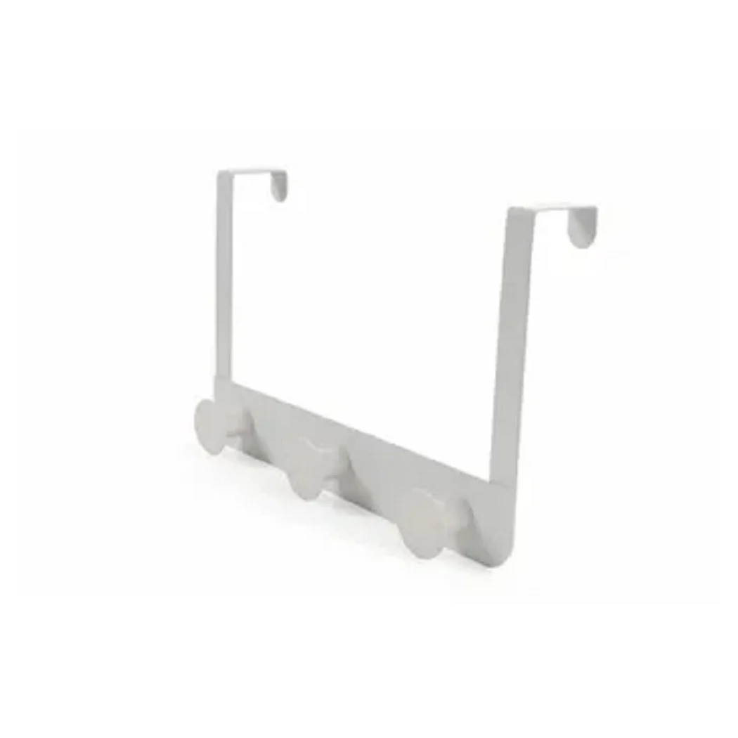 Rack de capa de puerta con 3 ganchos. 19.5X11.5 CM Ropa de toallas blancas 87780