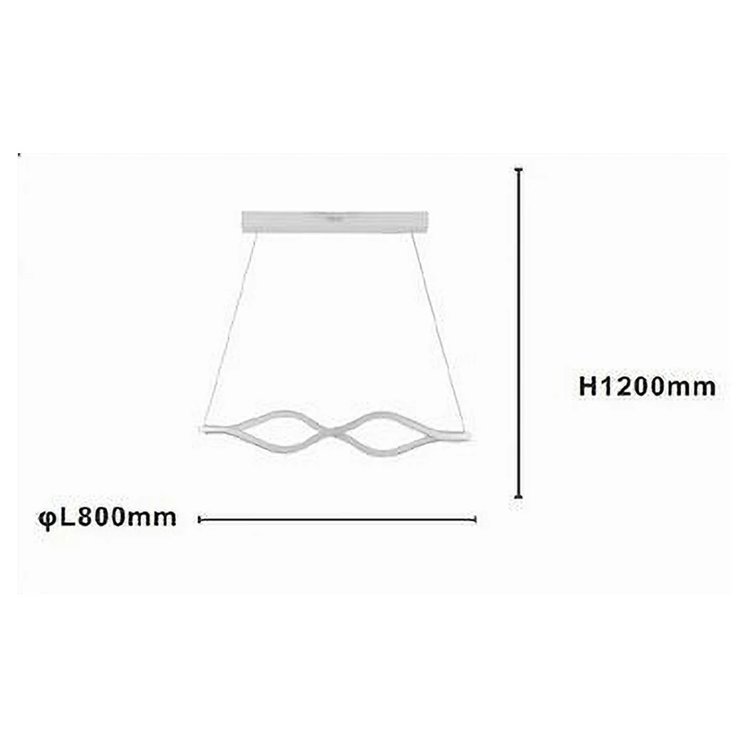 Láñada de suspensión LED 58 W Sinkless ondulado ondulado blanco 32125