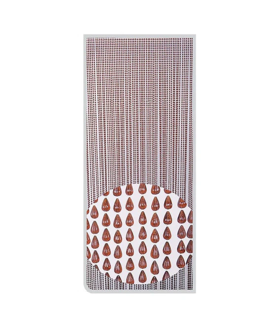 Tienda de mosswing con cables Beads Brown PVC 100x220 cm Decoración TPL10 017330