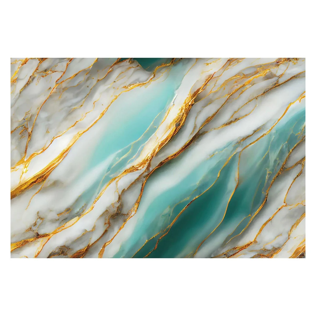 Panel de efecto de mármol VENDED GOLD GOLD TURQUOISE 120x300 CM Parsepar