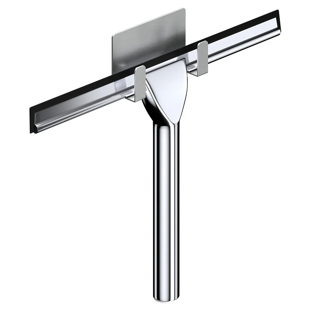 Set de limpiaparabrisas con ducha con caja de la pared de la colgadilla de doble colgador cromo 87834