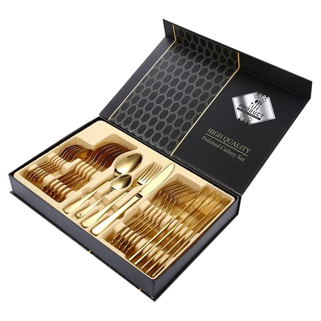 Conjunto de cubiertos 24pcs Steel Mirso-Mircor Mirso Pulido Pulido de Polido Servicio de cocina para 6