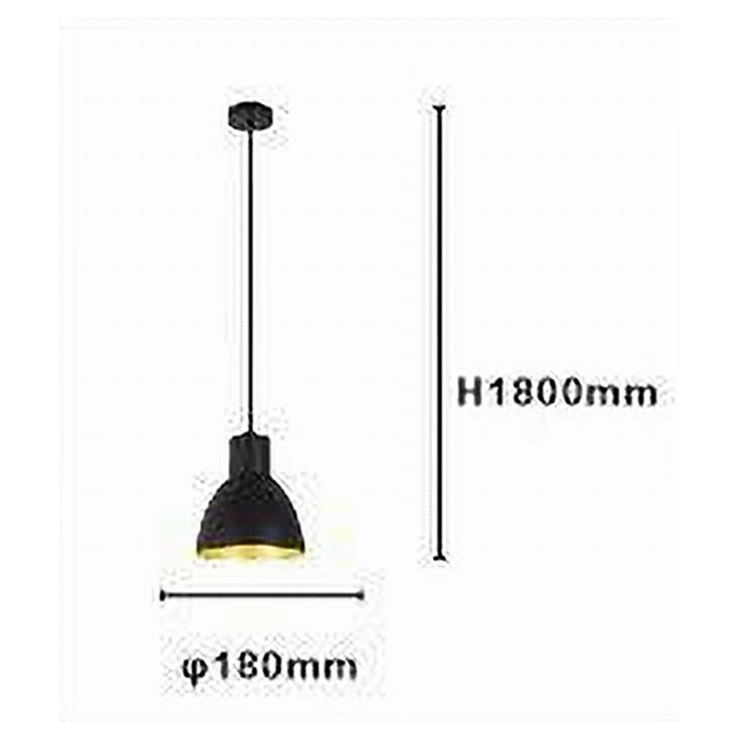 Colgante de araña E27 Hierro Contemporáneo Contemporáneo Pantalla de Pantalla Negro Bell Gold 33269