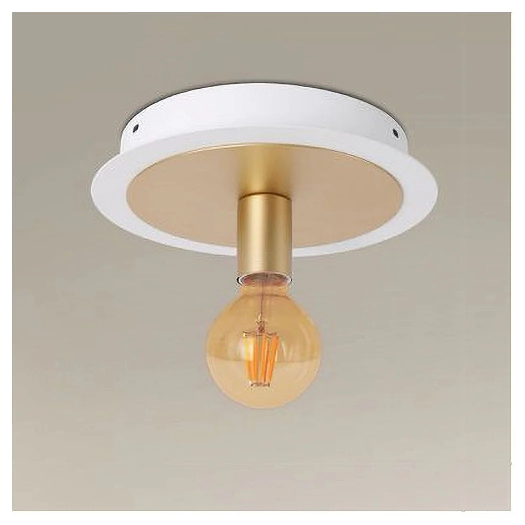Luz de techo de techo de metal de oro blanco con lámpara de lámpara ligera E27 32651