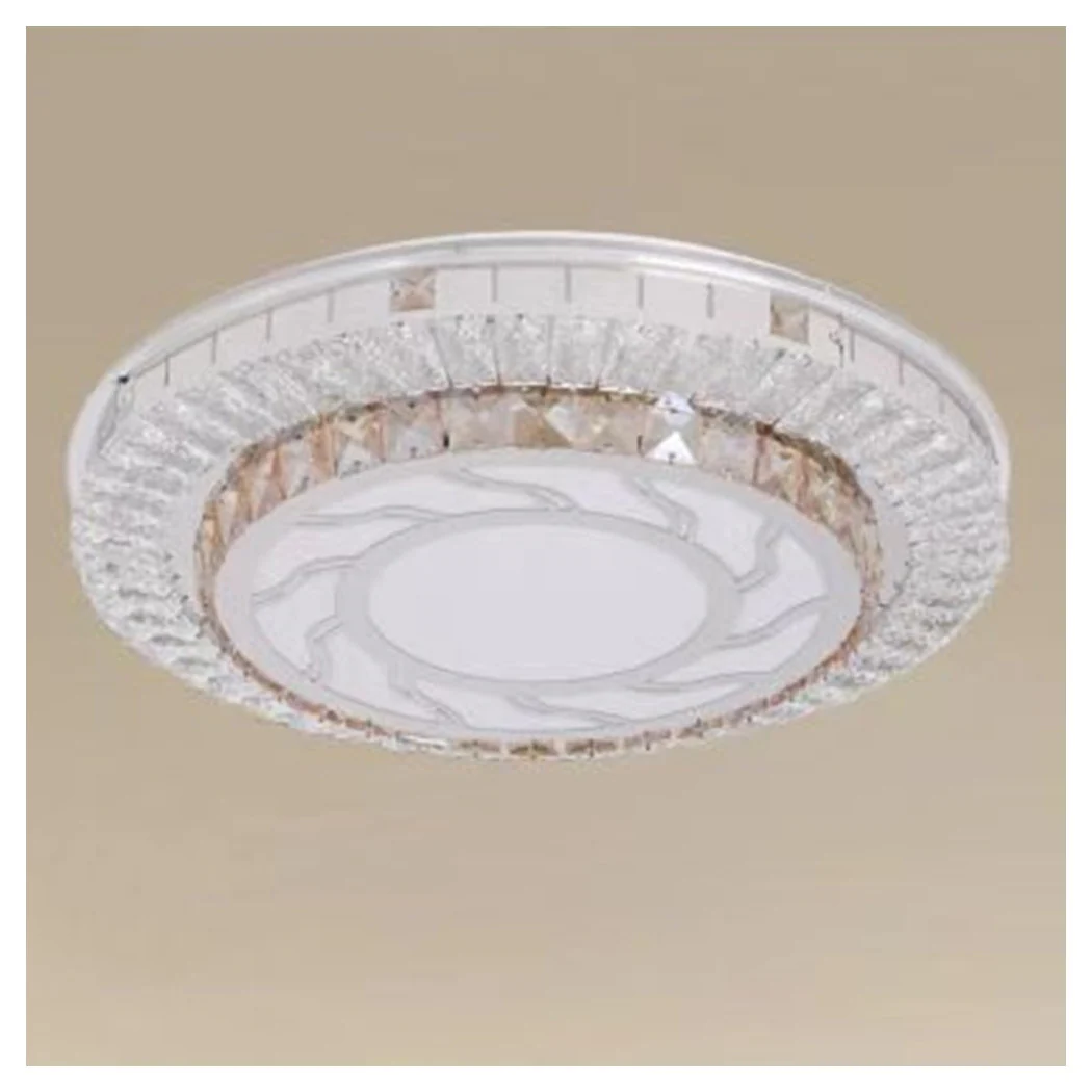 PLAFONIERA SOFFITTO 45W Ø40CM LED DESIGN EN LA LUZ VORTICA STRATI CRISTALLAL FREDDA 04067