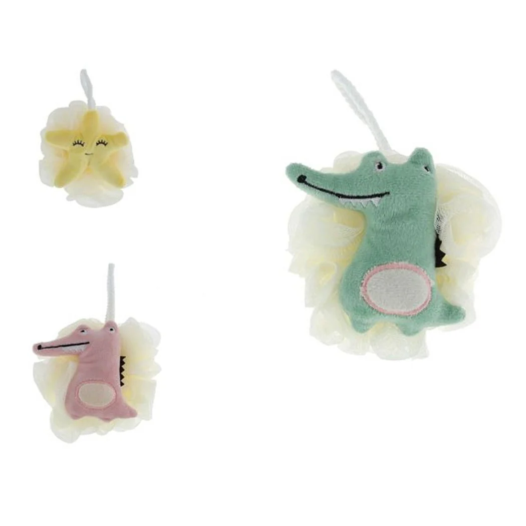 Retina de esponja para bañera de ducha Cuerpo de cuero de esponja con exfoliantes con plusos de animales 87248